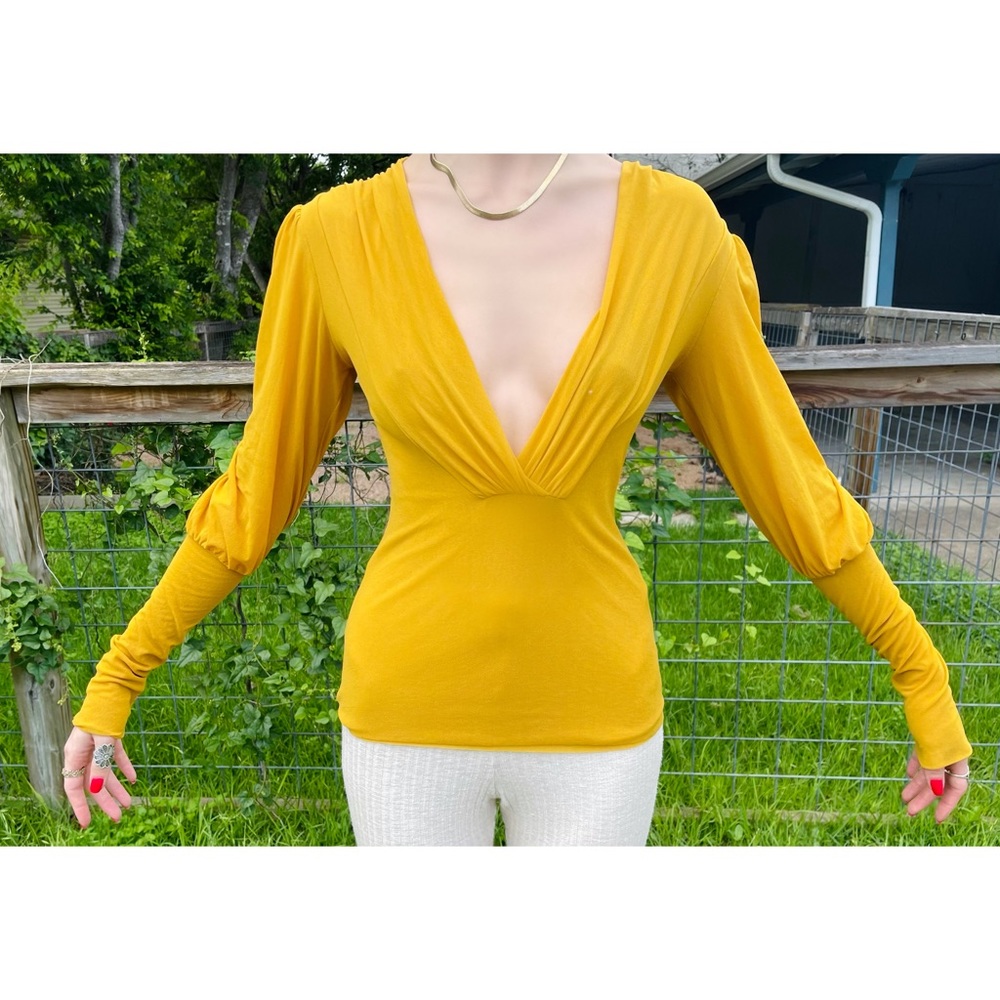 Deep Plunge, Fitted Long Sleeve